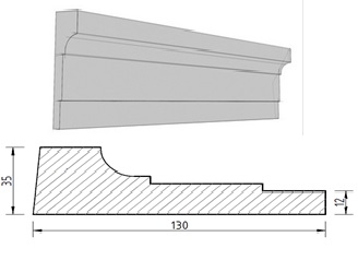 Фасадный рамный профиль, 2400 mm