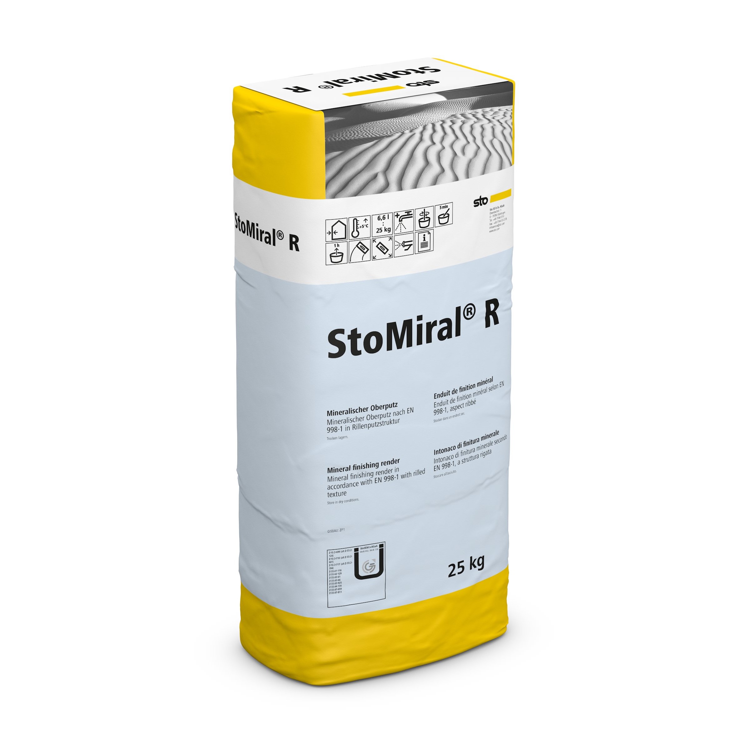 Усиленная волокнами фасадная декоративная штукатурка StoMiral R 1.5 мм