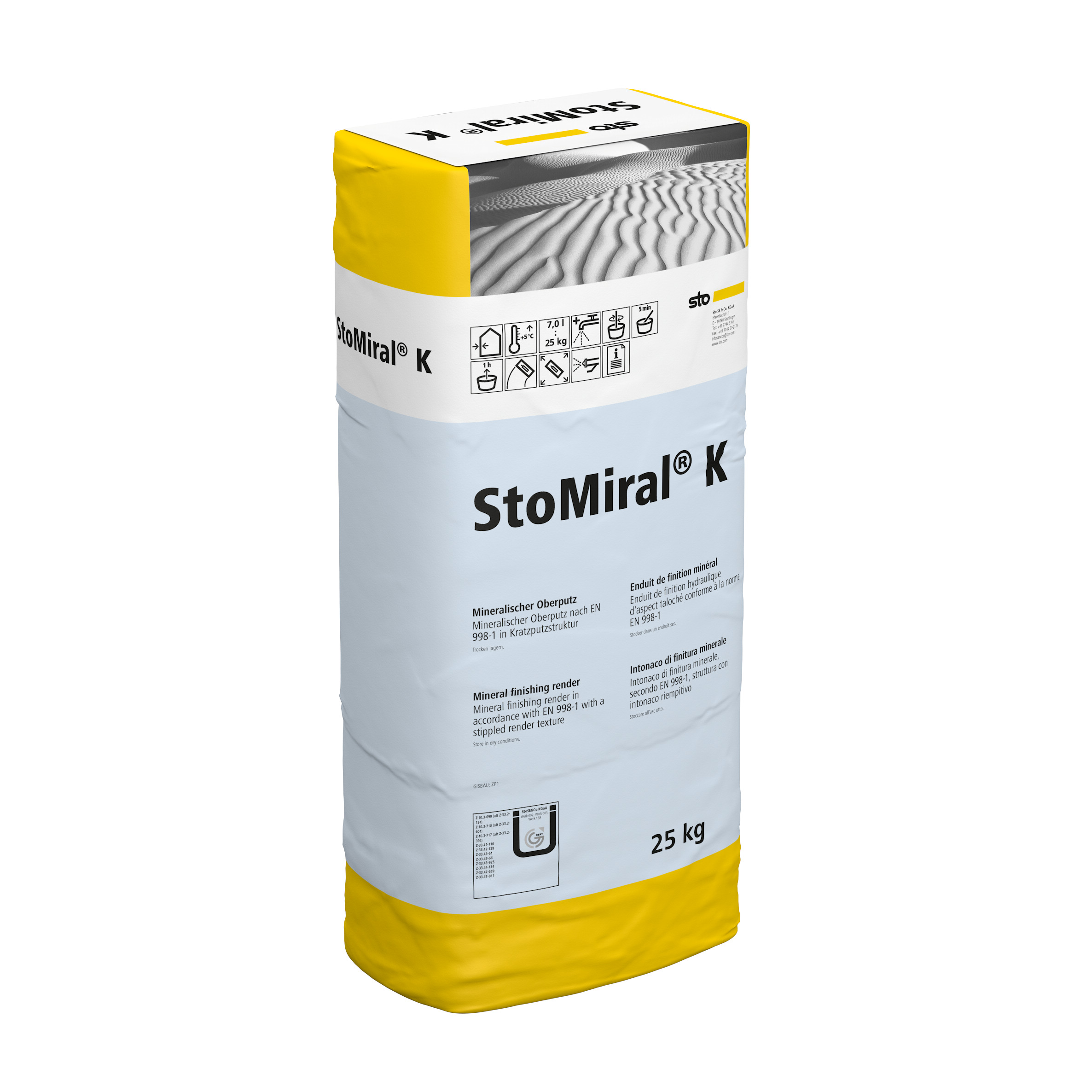 Усиленная волокнами фасадная декоративная штукатурка StoMiral K 1.0 мм