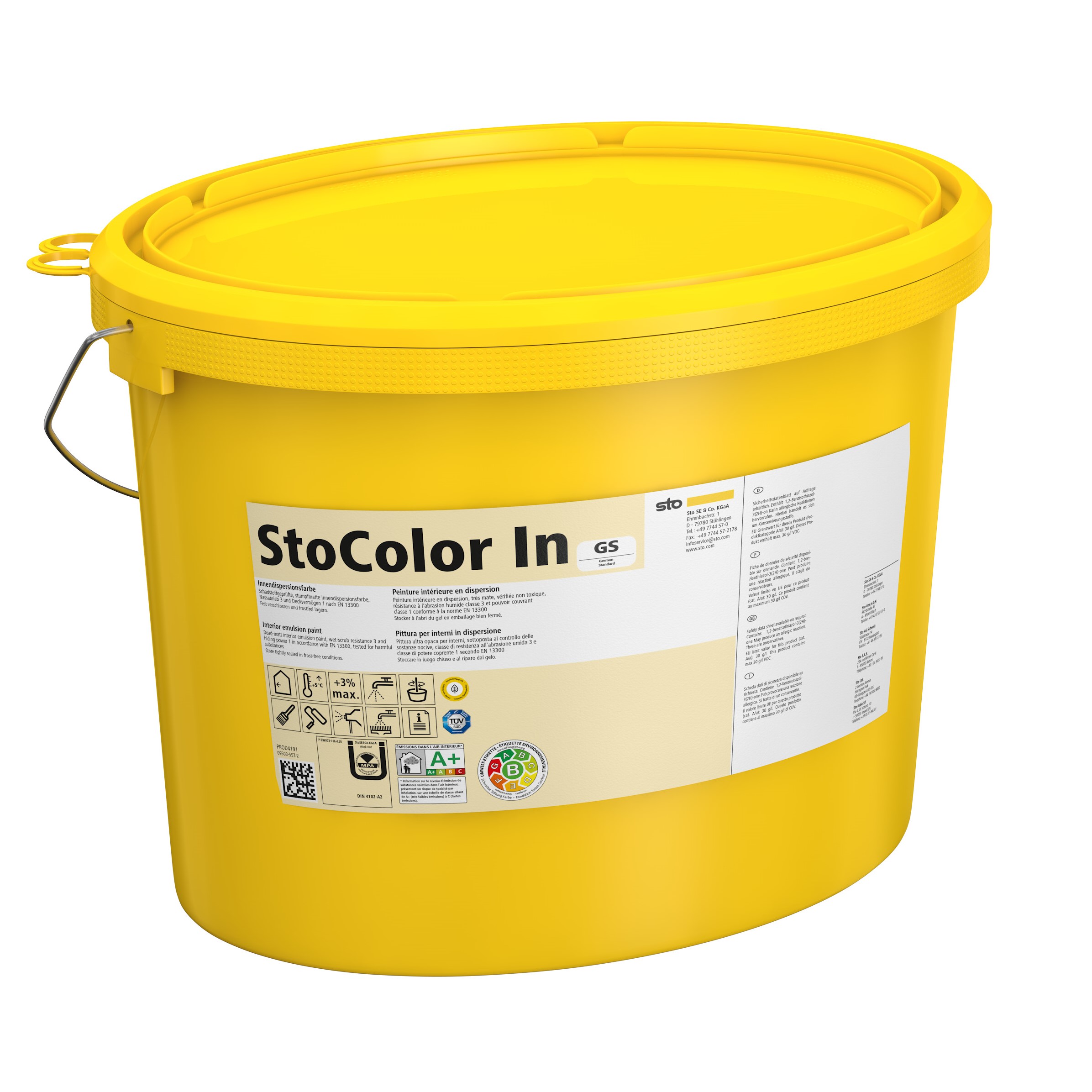 Дисперсионная матовая краска для внутренних работ StoColor In