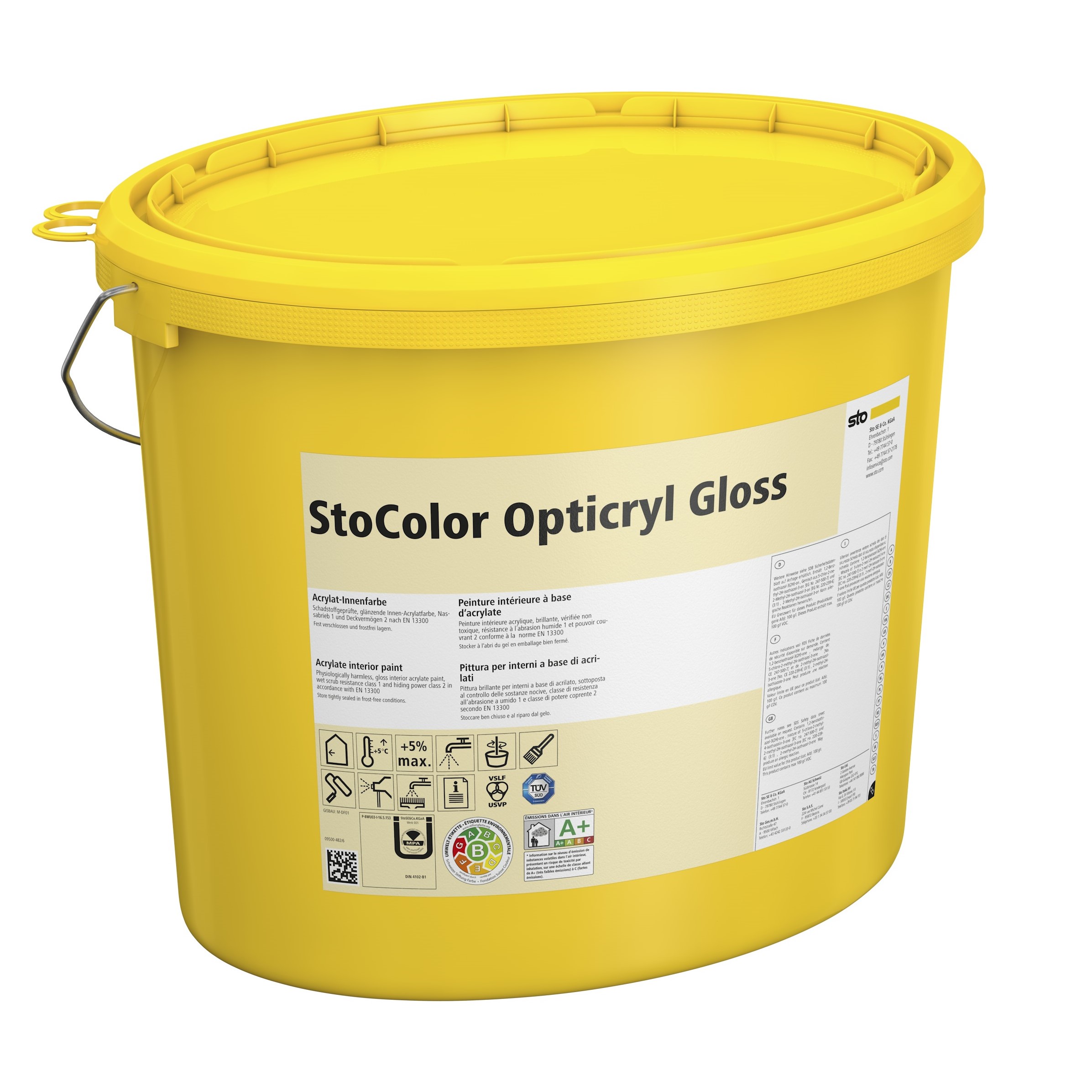 Глянцевая акрилатная краска для стен и потолков StoColor Opticryl Gloss